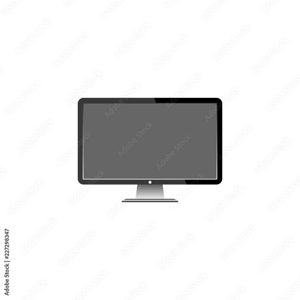 motior lcd display on white background, vector illustration. motior lcd display on white background, vector illustration.