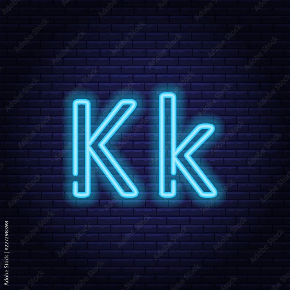Blue neon letters, font on dark blue background. Vector illustration of eps 10. Blue neon letters, font on dark blue background. Vector illustration of eps 10.