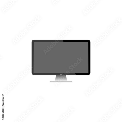 motior lcd display on white background,  vector illustration.