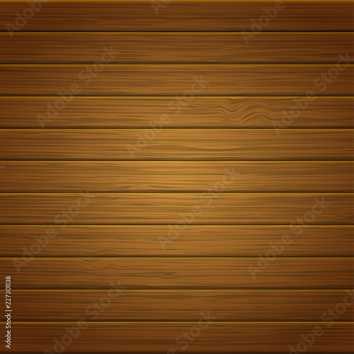 Realistic wood texture. Cartoon wall of wood planks. Vector background