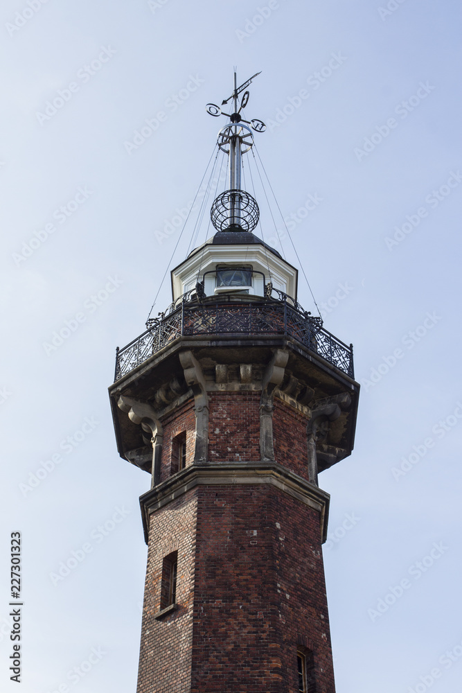 An old lighthouse in the seaport in Gdansk. Poland