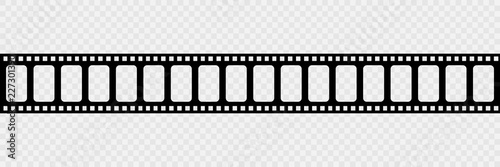 Filmstripe black and white isolated on transparent background