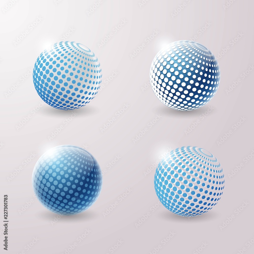 Set of abstract 3d techno icons. Vector illustration. Set of abstract 3d techno icons. Vector illustration.