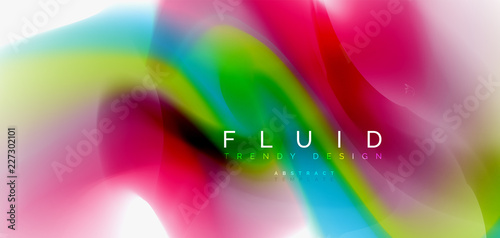 Mixing liquid color flow abstract background. Trendy abstract layout template for business or technology presentation, internet poster or web brochure cover, wallpaper