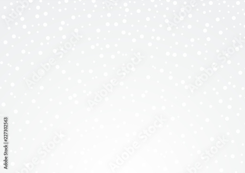 Merry Christmas and happy new year background with cute snowflakes. Xmas Vector illustration in bright silver color.