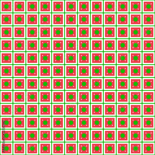 Red and green Christmas tile pattern background