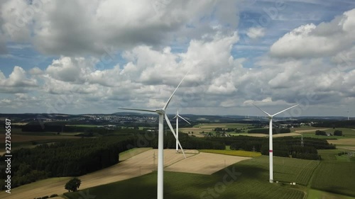 Wind turbines in german countryside