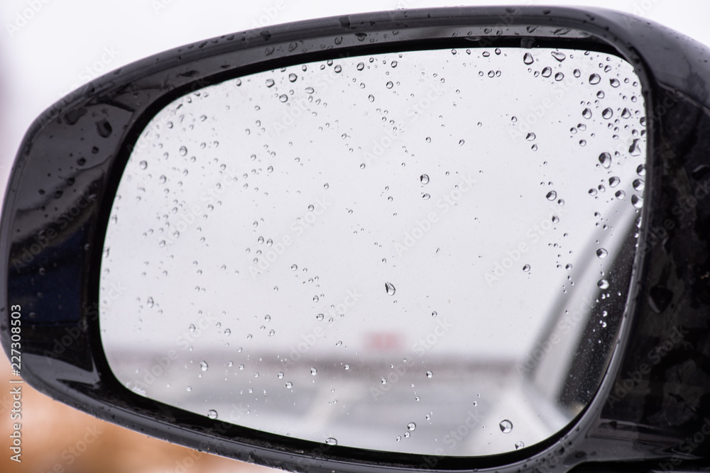 rear view mirror and reflection rear view mirror and reflection