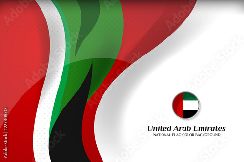 National Flag Color of United Arab Emirates Background Concept for Independence Day and other events, Vector Illustration Design