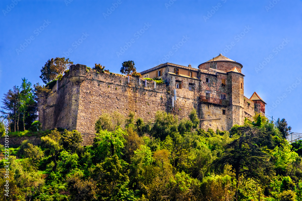Castel Brown ancient castle hill Portofino Genoa Liguria Italy
