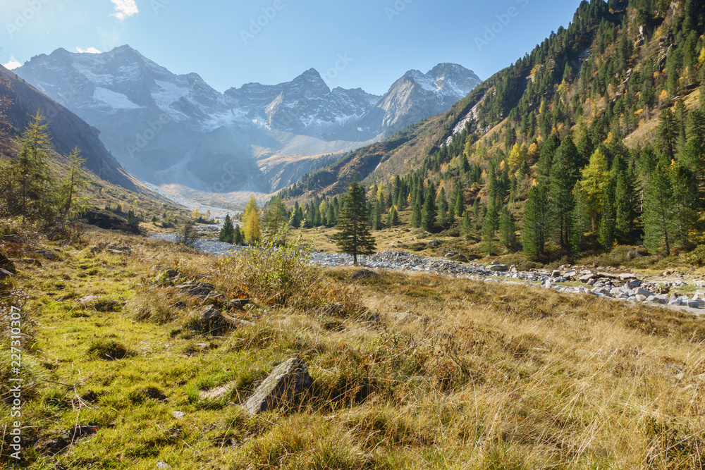 Berglandschaft im Herbst im Zillertal Tirol