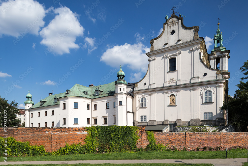 Skalka church in Krakow, Poland. The baroque church of Sts. Michelangelo and Stanislaus