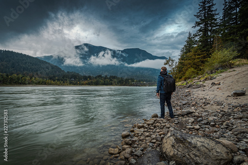 At the Fraser River in Hope, British Columbia, Canada