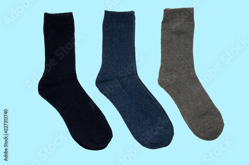 three long warm socks