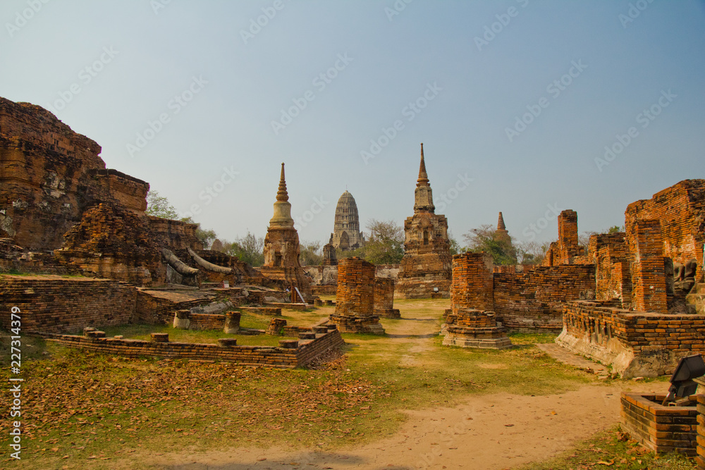 Kompleks świątynny,Ayutthaya,Tajlandia Kompleks świątynny,Ayutthaya,Tajlandia