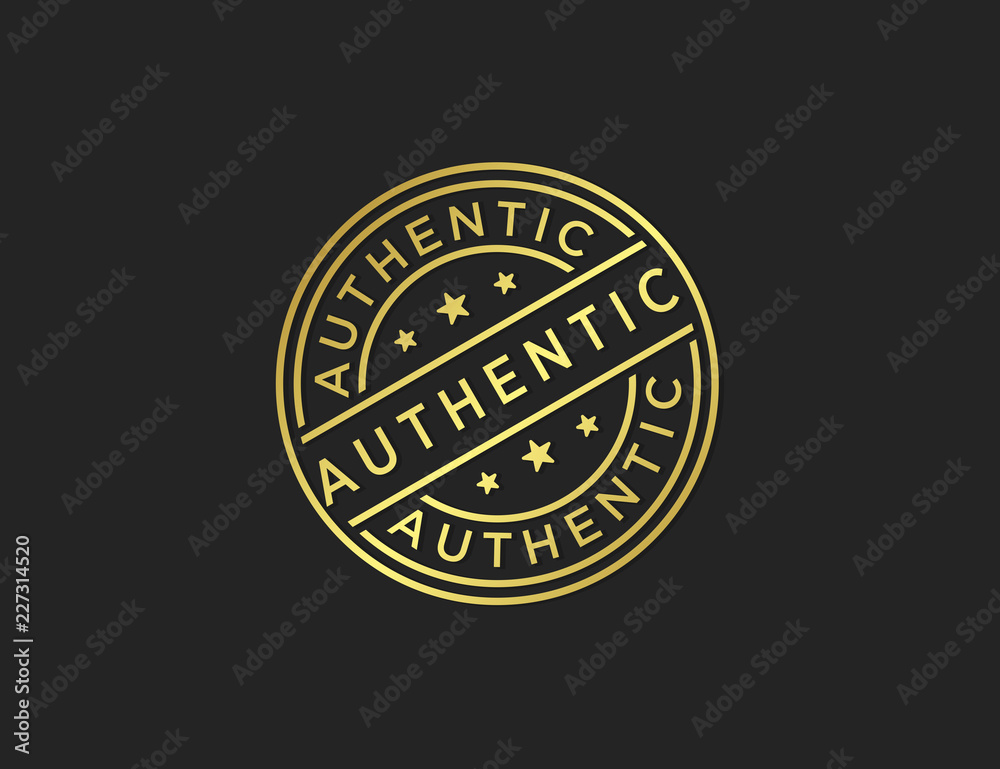 Obraz premium Authentic stamp vector template