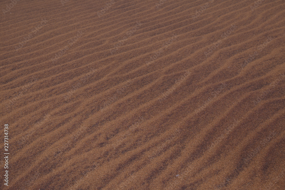 Closeup of micro dune texture on namib desert