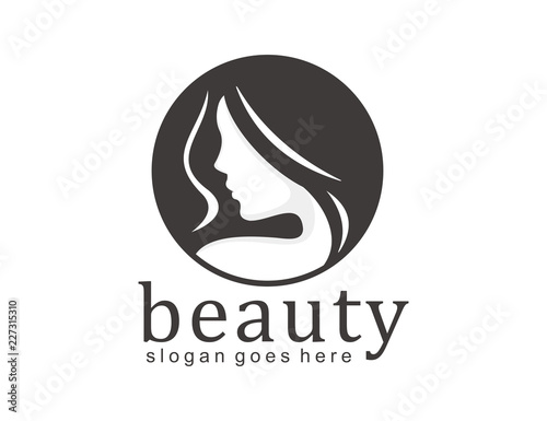 Beauty face logo template