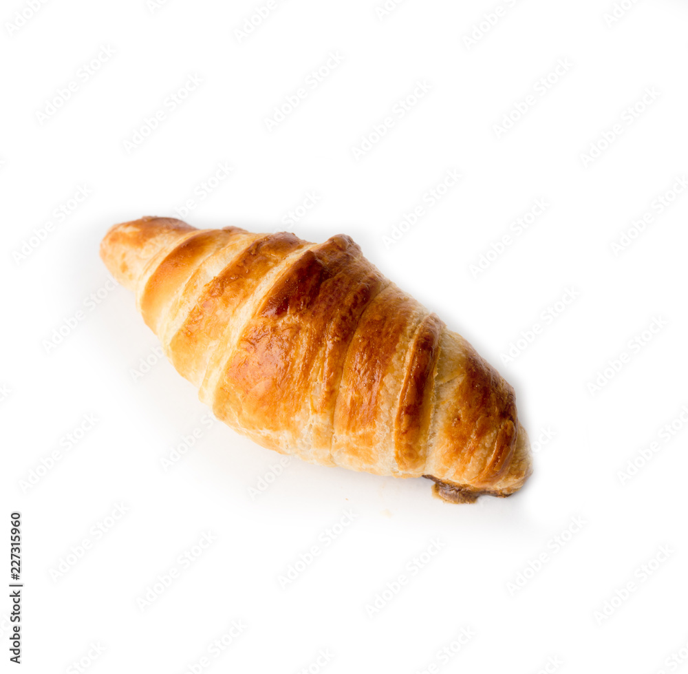 fresh croissant isolated on white background fresh croissant isolated on white background