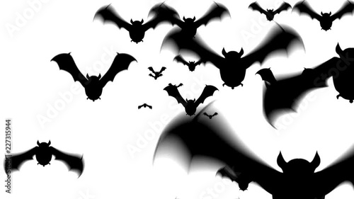 Scary bat animation for halloween photo