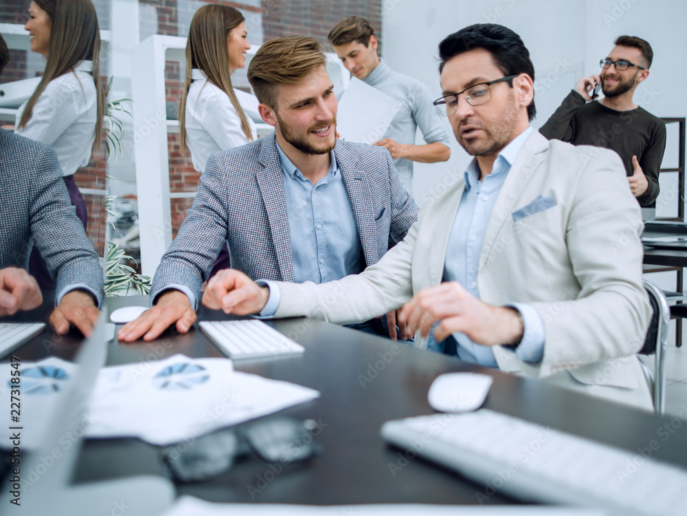 business colleagues work with financial documents business colleagues work with financial documents