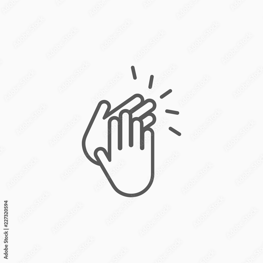 Fototapeta premium applause icon, clap vector
