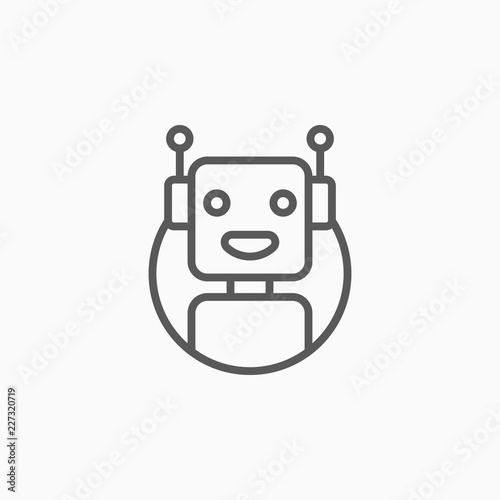 chat bot icon, robot vector