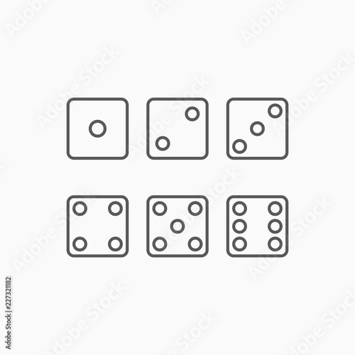 dice icon, dices vector
