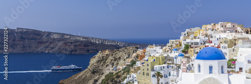 Panorama of the city of Oia in Santorini