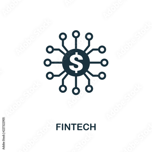 Fintech icon. Monochrome style design from fintech icon collection. UI and UX. Pixel perfect fintech icon. For web design, apps, software, print usage.