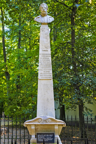 Czarnolas, Poland - Jan Kochanowski monument in park of historic manor house in Czarnolas hosting the Kochanowski museum - iconic Polish renaissance poet and writer photo