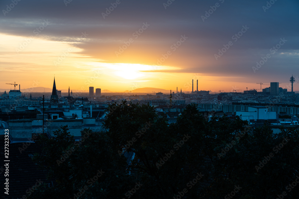 Sonnenaufgang über Wien