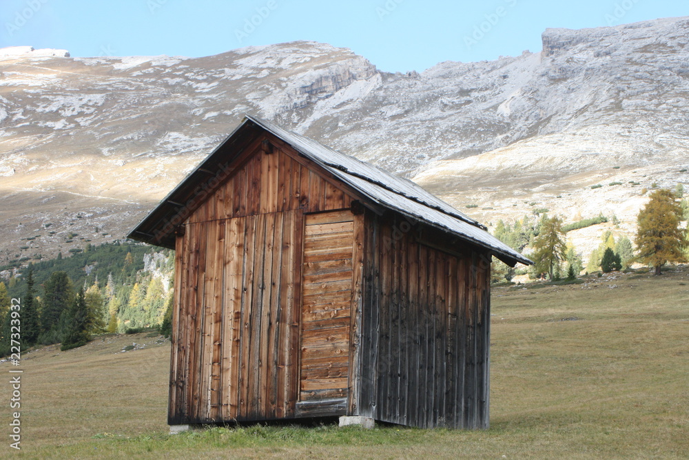 Holzhütte ine den Alpen