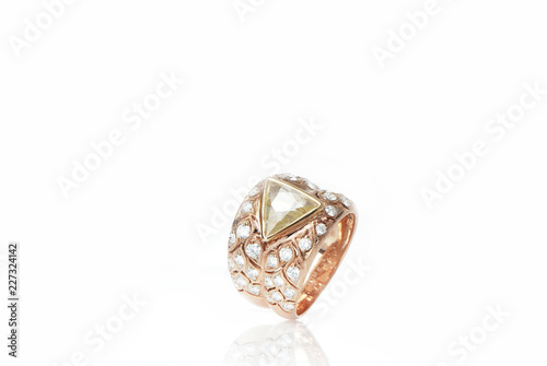 luxury jewelry on white background