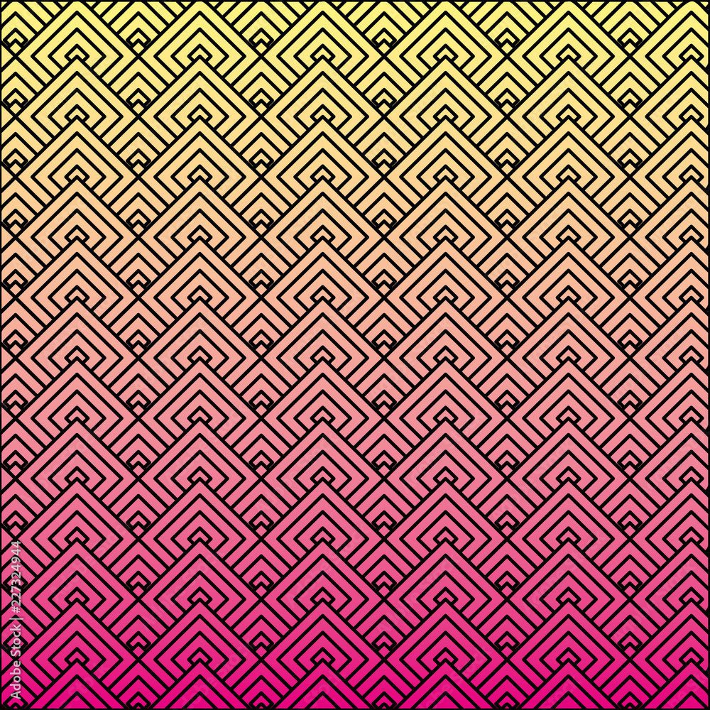 color and rhombus lines pattern