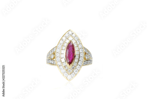 luxury jewelry on white background