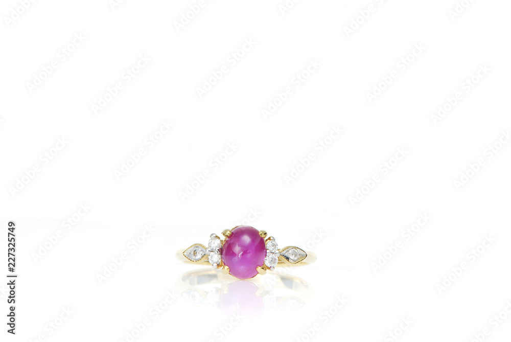 Fototapeta premium luxury jewelry on white background