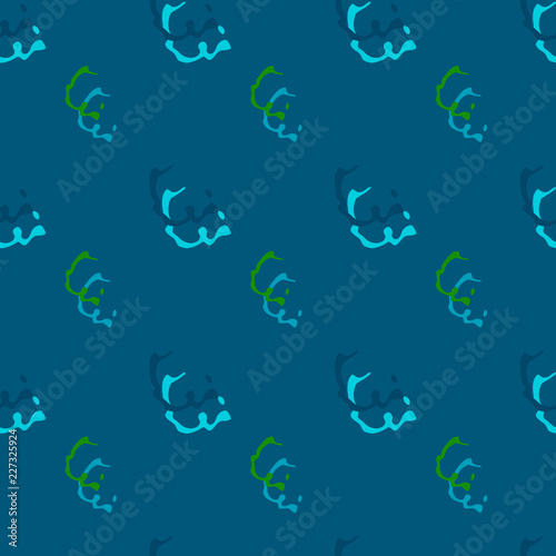 Seamless background pattern with colored diverse doodles.