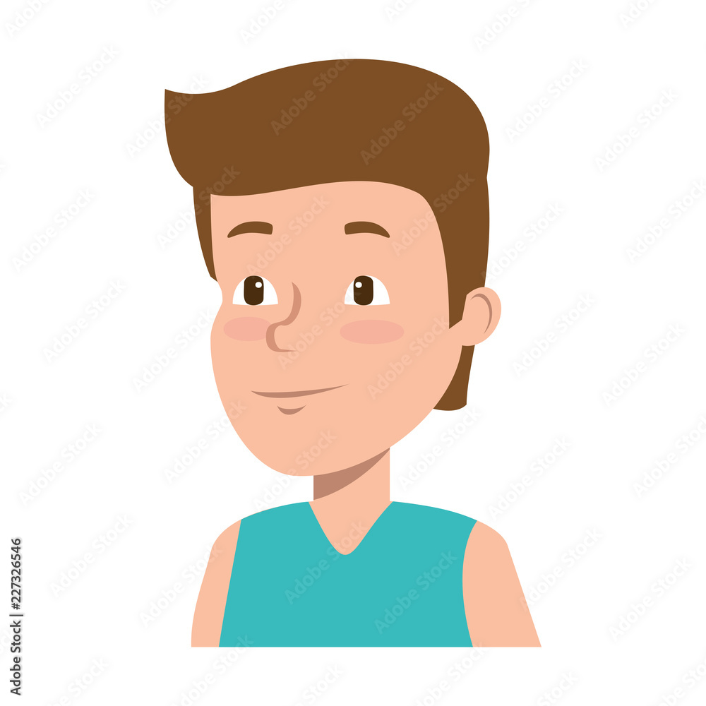 young athlete boy character