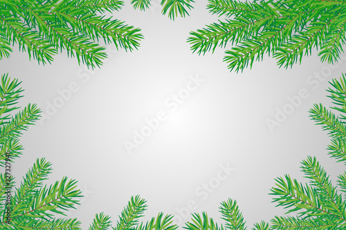  background with Christmas trees branches