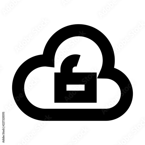 Cloud Network Transfers Unlock Gui Web vector icon