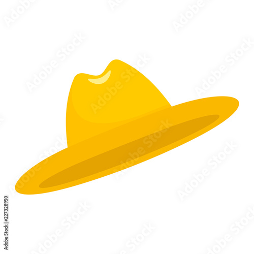 Garden hat icon. Flat illustration of garden hat vector icon for web design