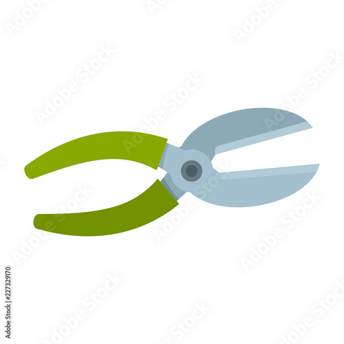 Plant scissors icon. Flat illustration of plant scissors vector icon for web design