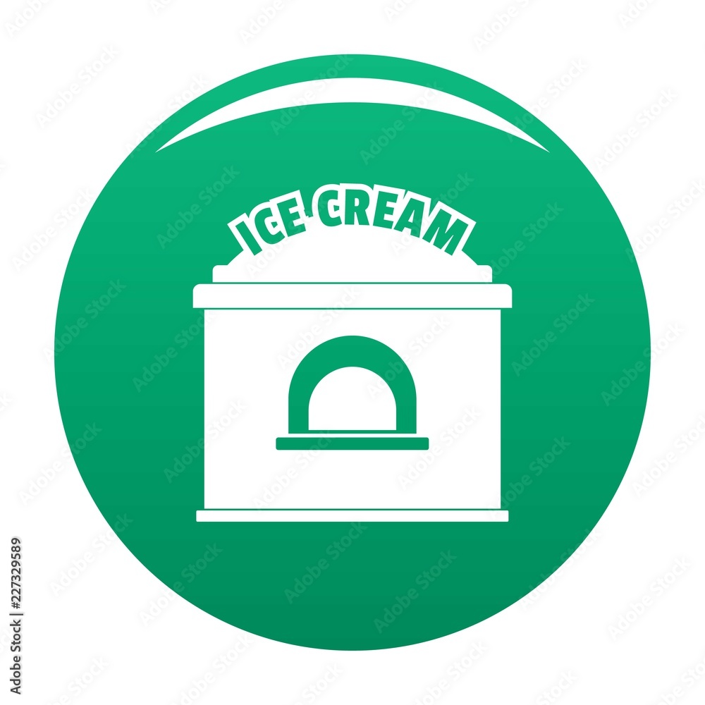 Ice creme trade icon. Simple illustration of ice creme trade vector icon for any design green Ice creme trade icon. Simple illustration of ice creme trade vector icon for any design green