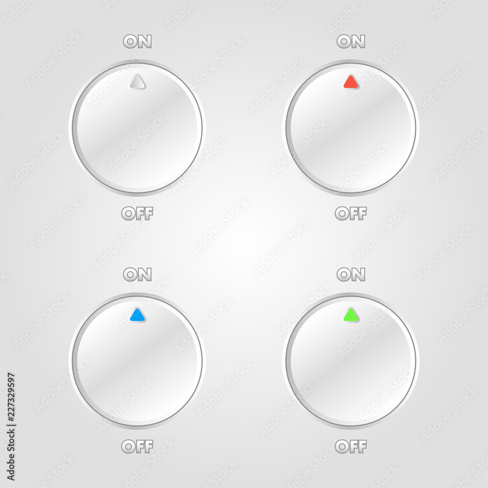 Vector Switches Set on the white background Vector Switches Set on the white background