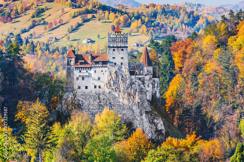 Brasov, Romania. The medieval Castle of Bran, known for the myth of Dracula.