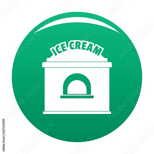 Ice creme trade icon. Simple illustration of ice creme trade vector icon for any design green