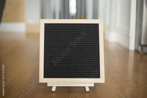 Blank, black felt board for quotes