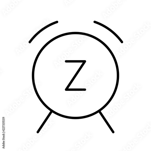 Clock Snooze Remove Bell Signal Alert vector icon