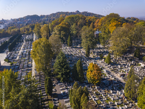 Kosciuszko Mound and the cemetery in Salwator, Krakow, Poland